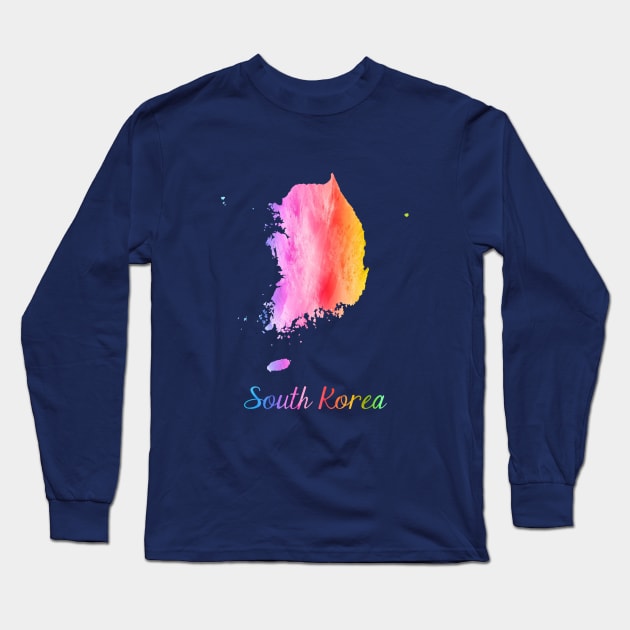 South Korea Tie Dye Long Sleeve T-Shirt by MadyJustForFun